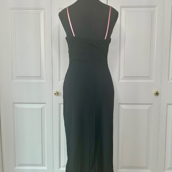 Speechless Black Dress with Pink Satin Bows & Piping - Picture 2 of 4